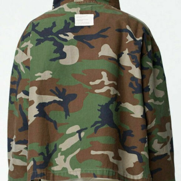 NWT Fear Of God FOG Oversized Camo Military Jacket Pullover - Picture 3 of 4